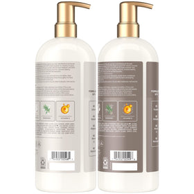 SheaMoisture bottles with strong pumps illustrating size and easy dispensing