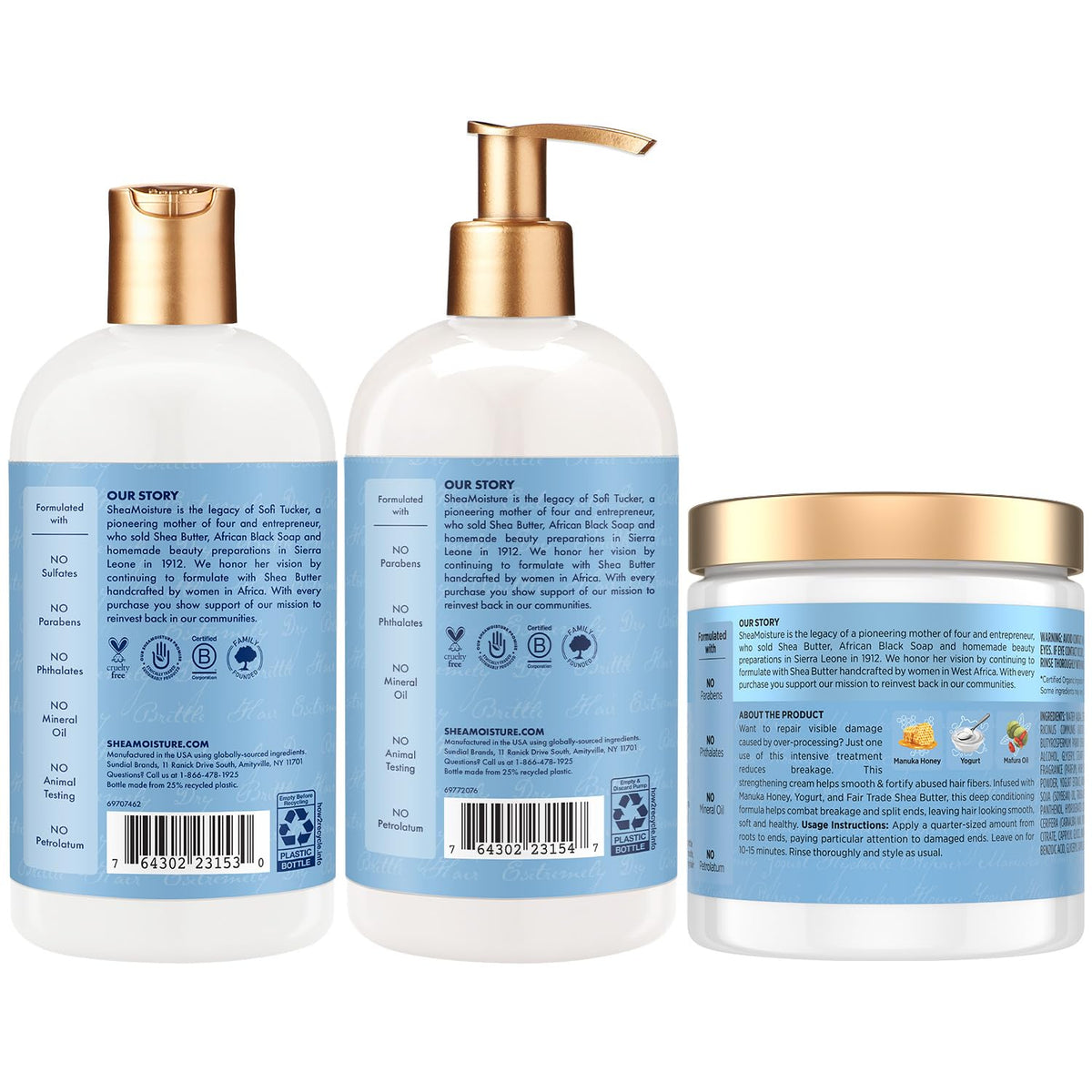 SheaMoisture shampoo bottle close-up highlighting creamy lather and gentle cleansing benefit