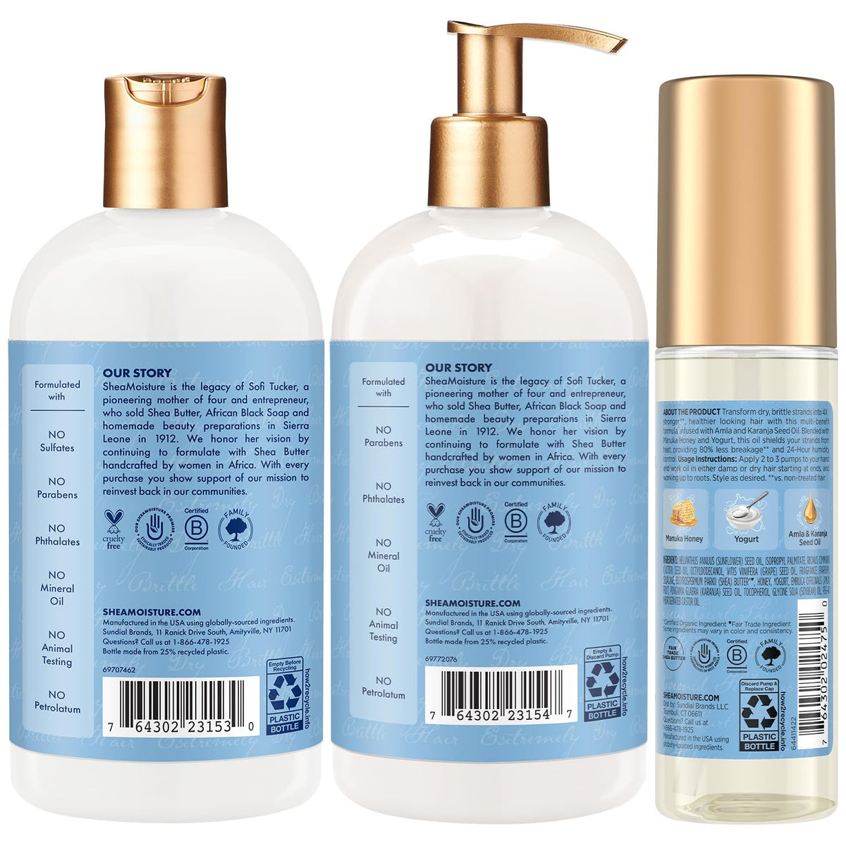 SheaMoisture shampoo pump with creamy lather demonstrating gentle cleanse
