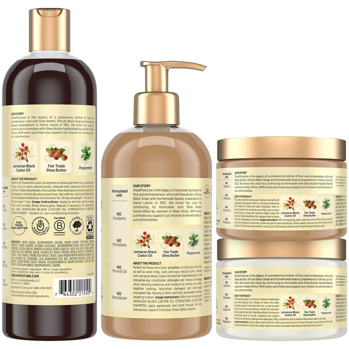 SheaMoisture shampoo pump close-up showing rich lather and gentle cleanse benefit