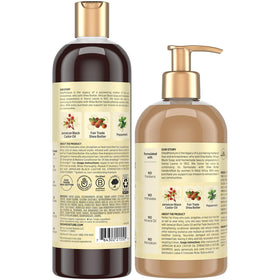 SheaMoisture shampoo pump close-up demonstrating easy dispensing