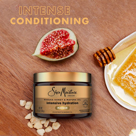 Shea Moisture 12 oz jar in hand for size and portion clarity