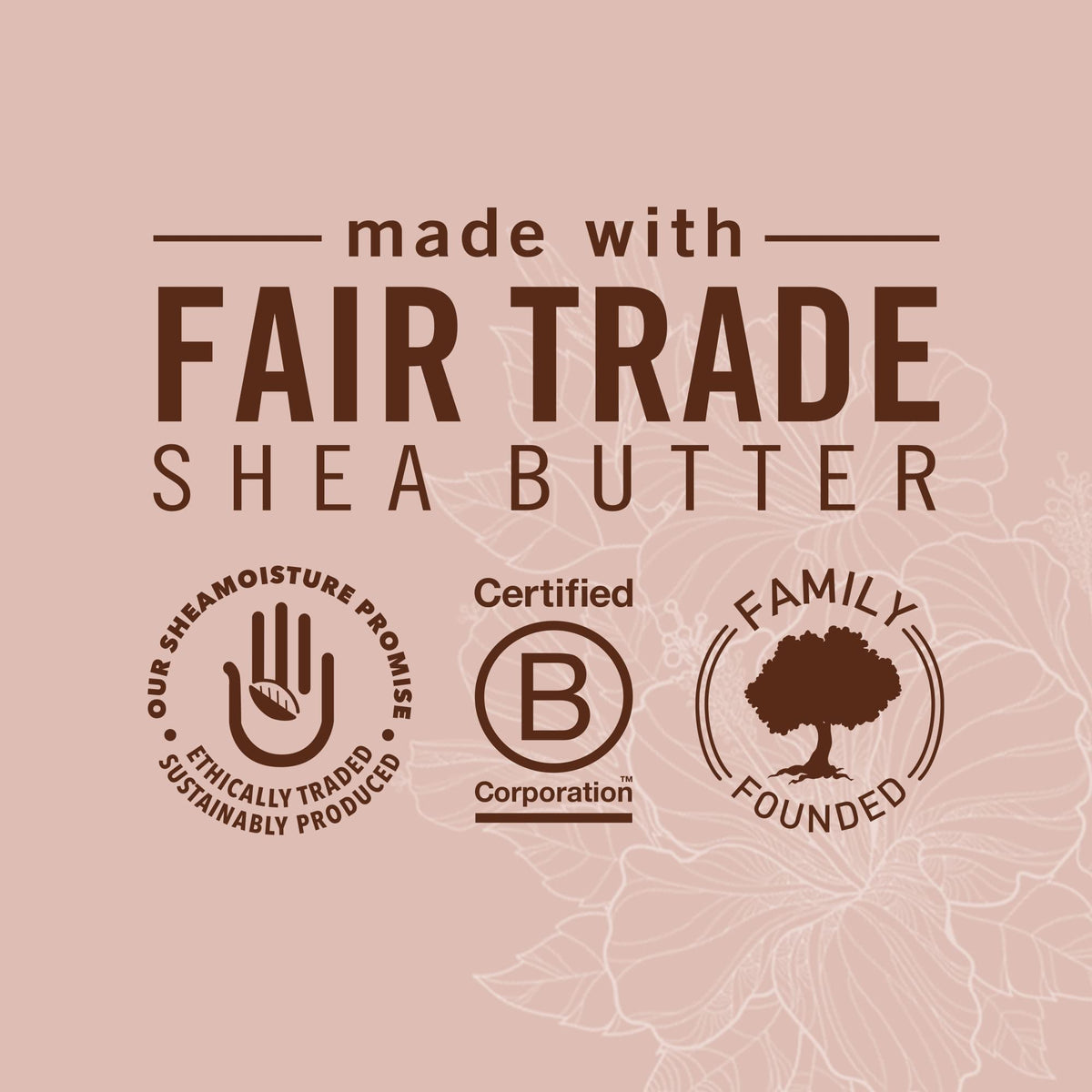 SheaMoisture products next to hand for size comparison and travel friendliness