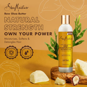 SheaMoisture creamy detangler texture close-up revealing smooth slip