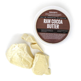 Sheanefit melting cocoa butter in hands demonstrating smooth application and deep hydration