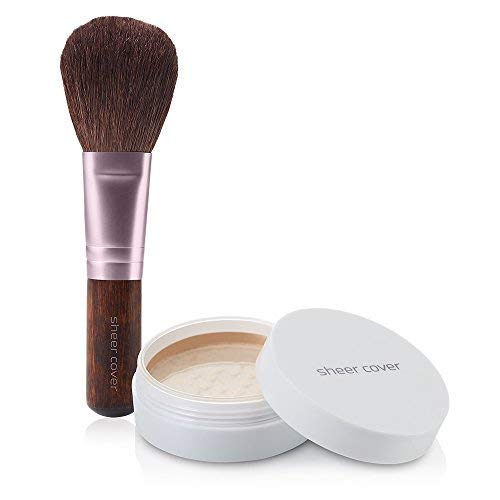 Sheer Cover compact front view showing medium shade and portable design