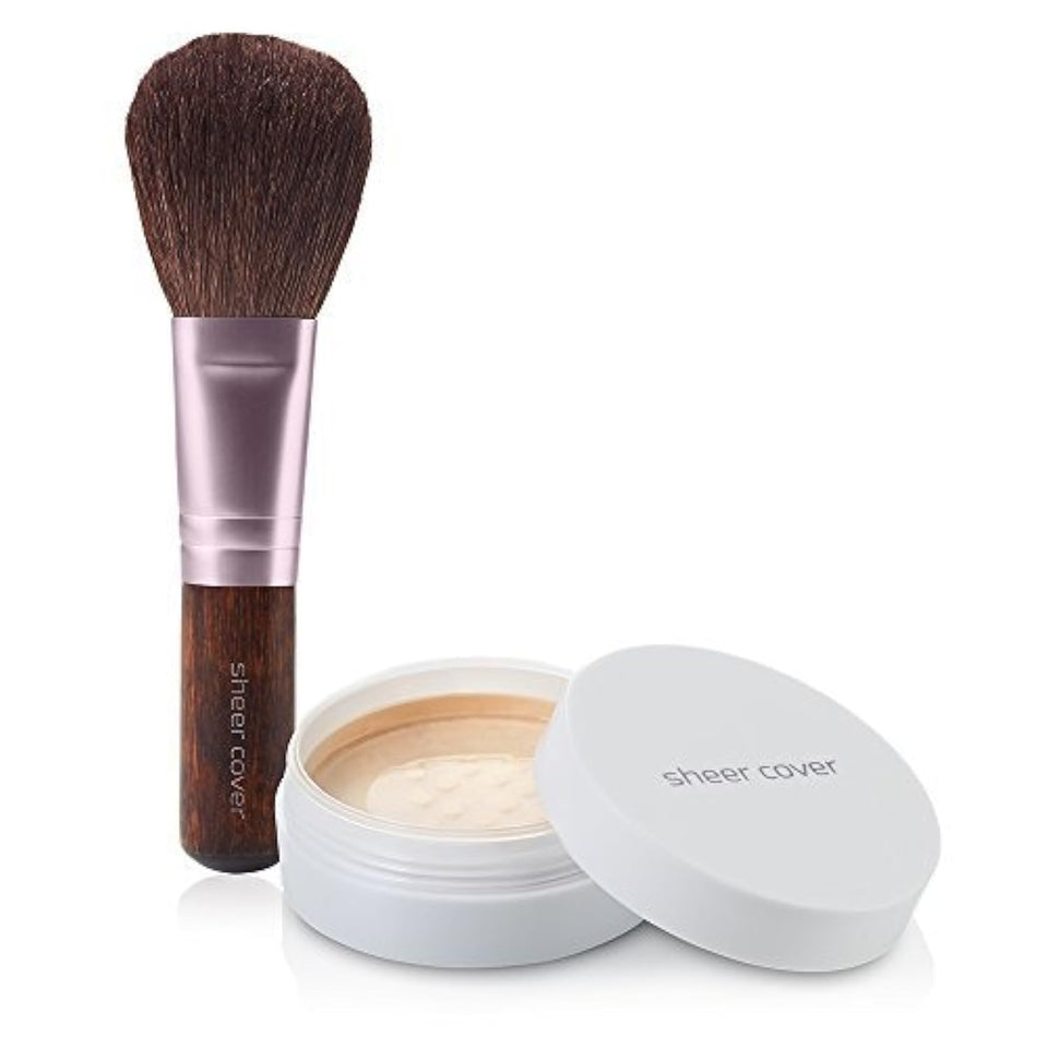 Sheer Cover compact front view showing sleek packaging and travel convenience