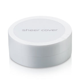 Sheer Cover powder texture close-up highlighting smooth, blendable finish