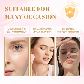 Sheghy Sunglaze label close-up highlighting SPF 50 and reef-safe ingredient focus