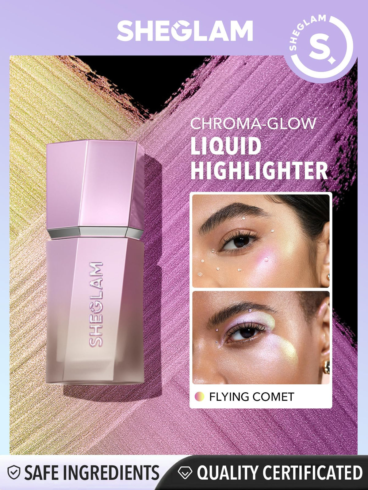 SHEGLAM Chroma-Glow Bloom fingertip application showing easy blending
