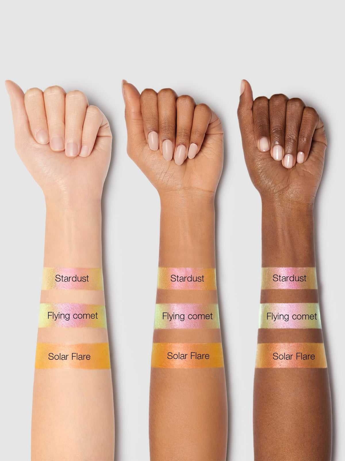 SHEGLAM Chroma-Glow Bloom before and after on cheek highlighting lift