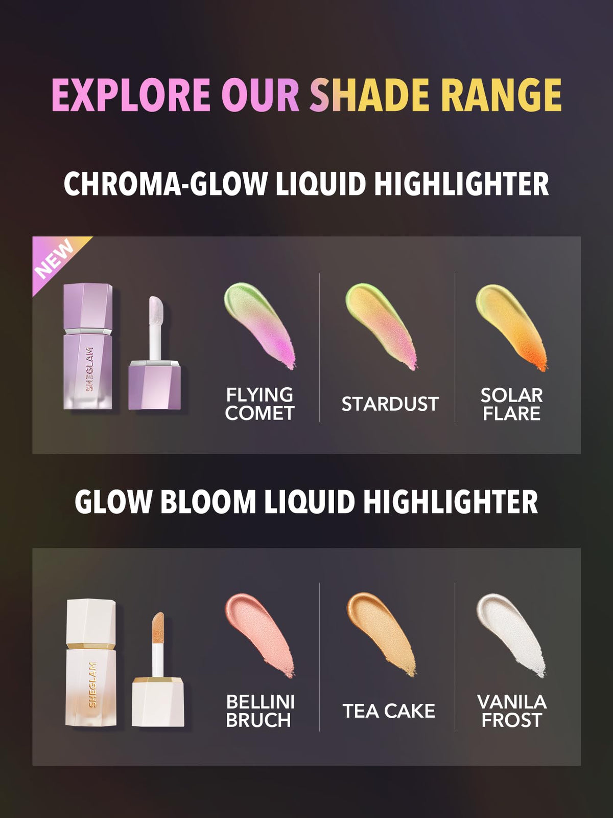 SHEGLAM Chroma-Glow Bloom label close-up highlighting cruelty-free claim