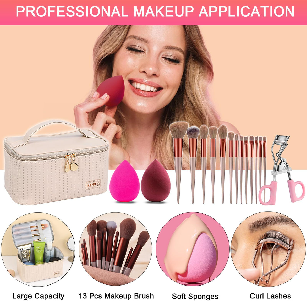 SHELAKIN makeup bag beside passport to show travel-ready size and organized storage benefit