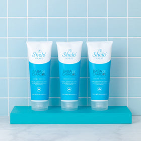 Sheló NABEL in vanity lifestyle scene showing routine-friendly benefit