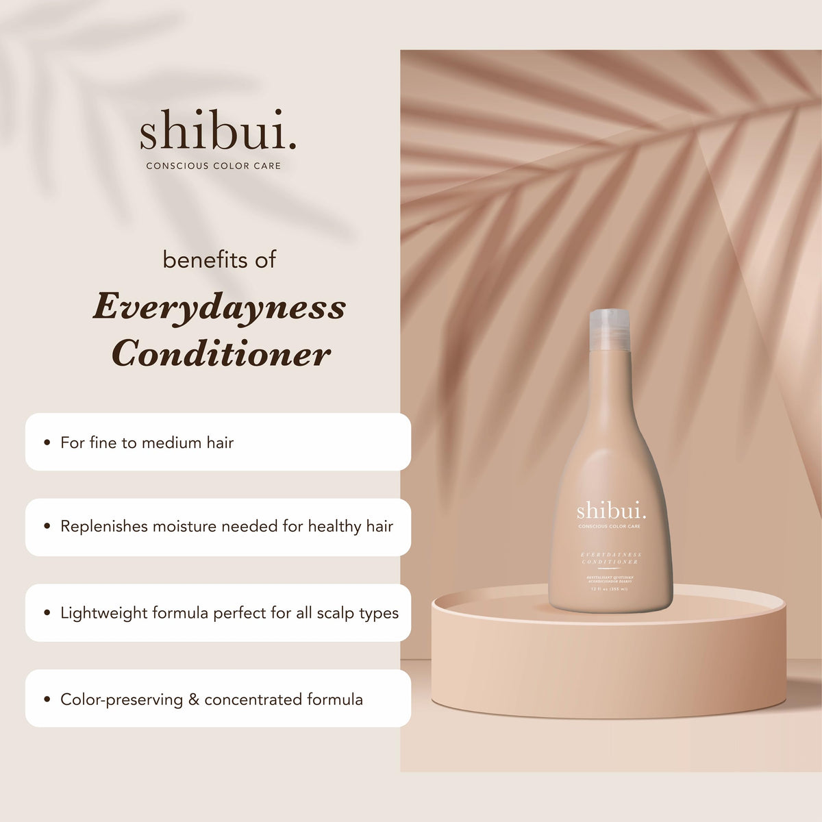 SHIBUI conditioner cream texture close-up illustrating lightweight hydration and slip