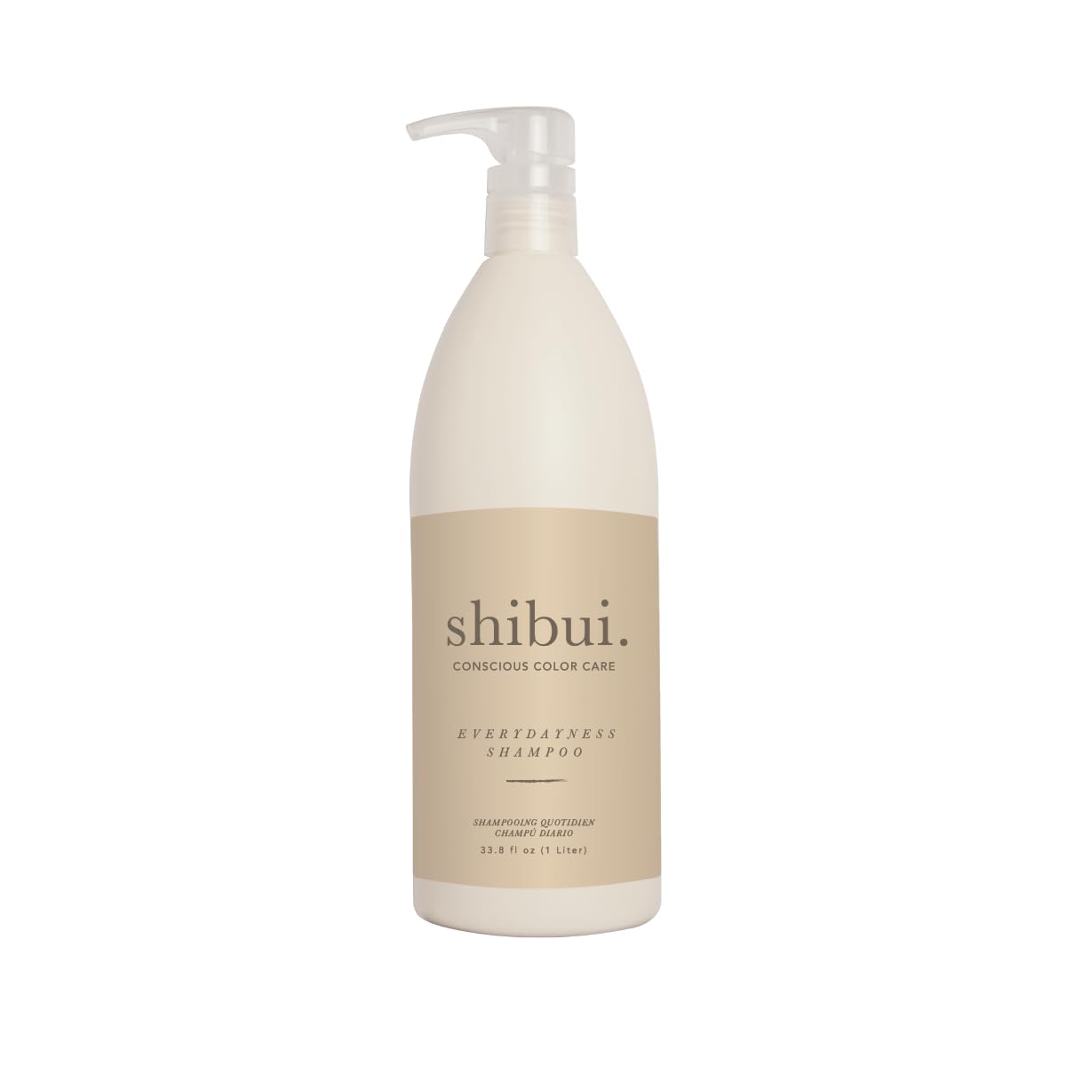 SHIBUI shampoo front packaging showing clean design and size benefit