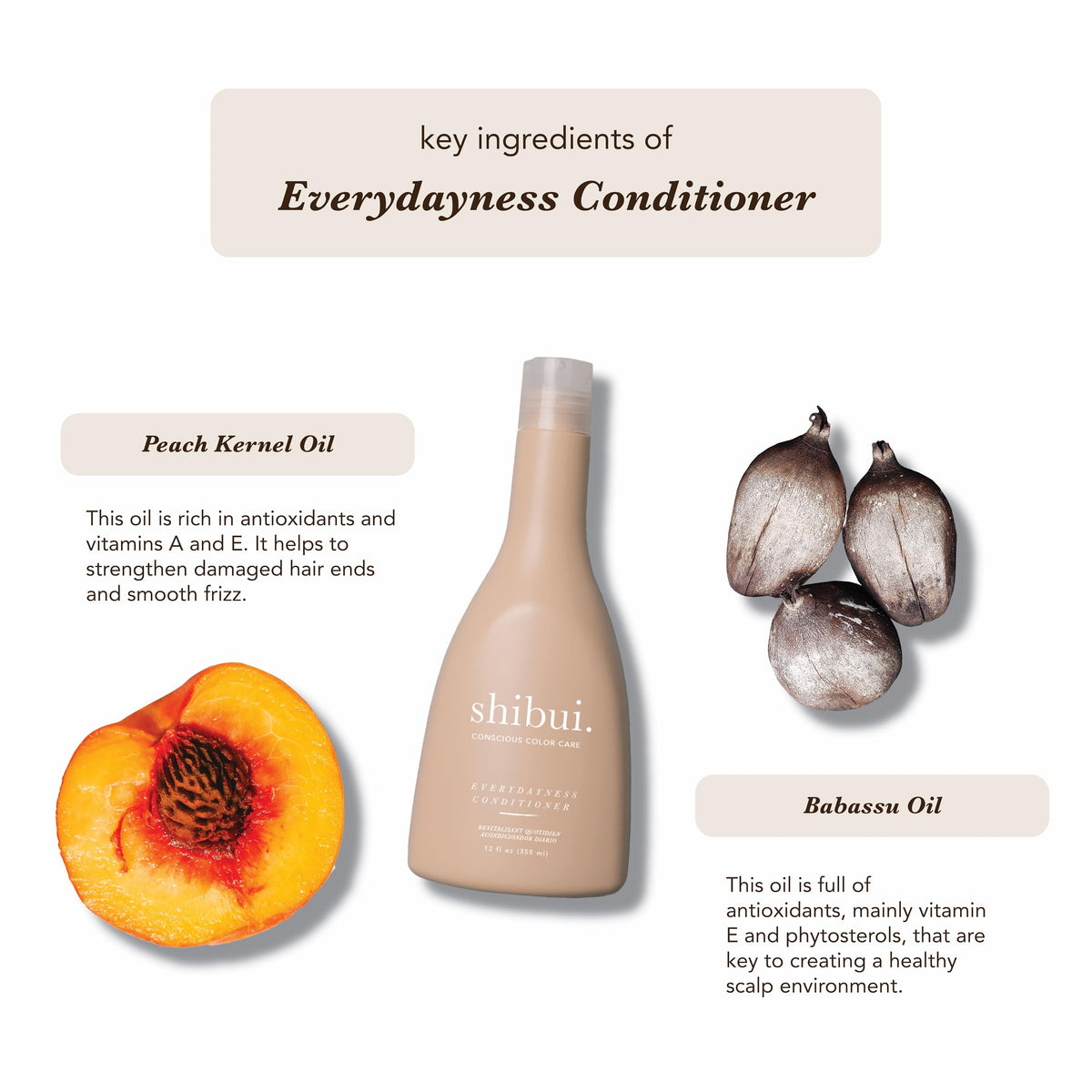 SHIBUI Everydayness conditioner in hand demonstrating easy application and control
