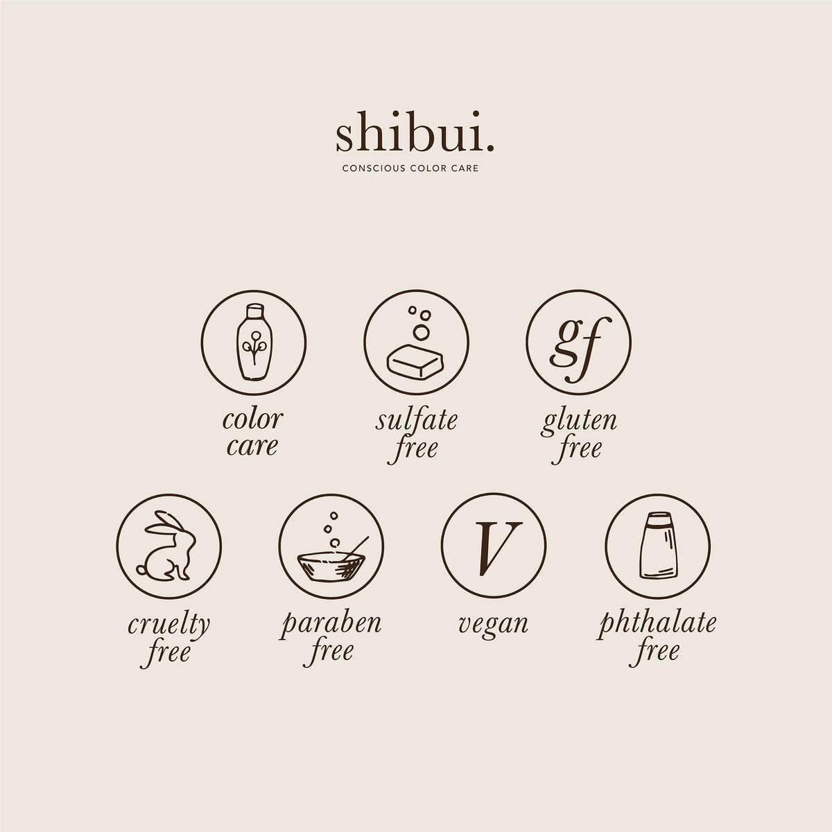 SHIBUI label detail showing Core 4 ingredients and clean formulation