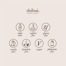 SHIBUI label detail showing Core 4 ingredients and clean formulation