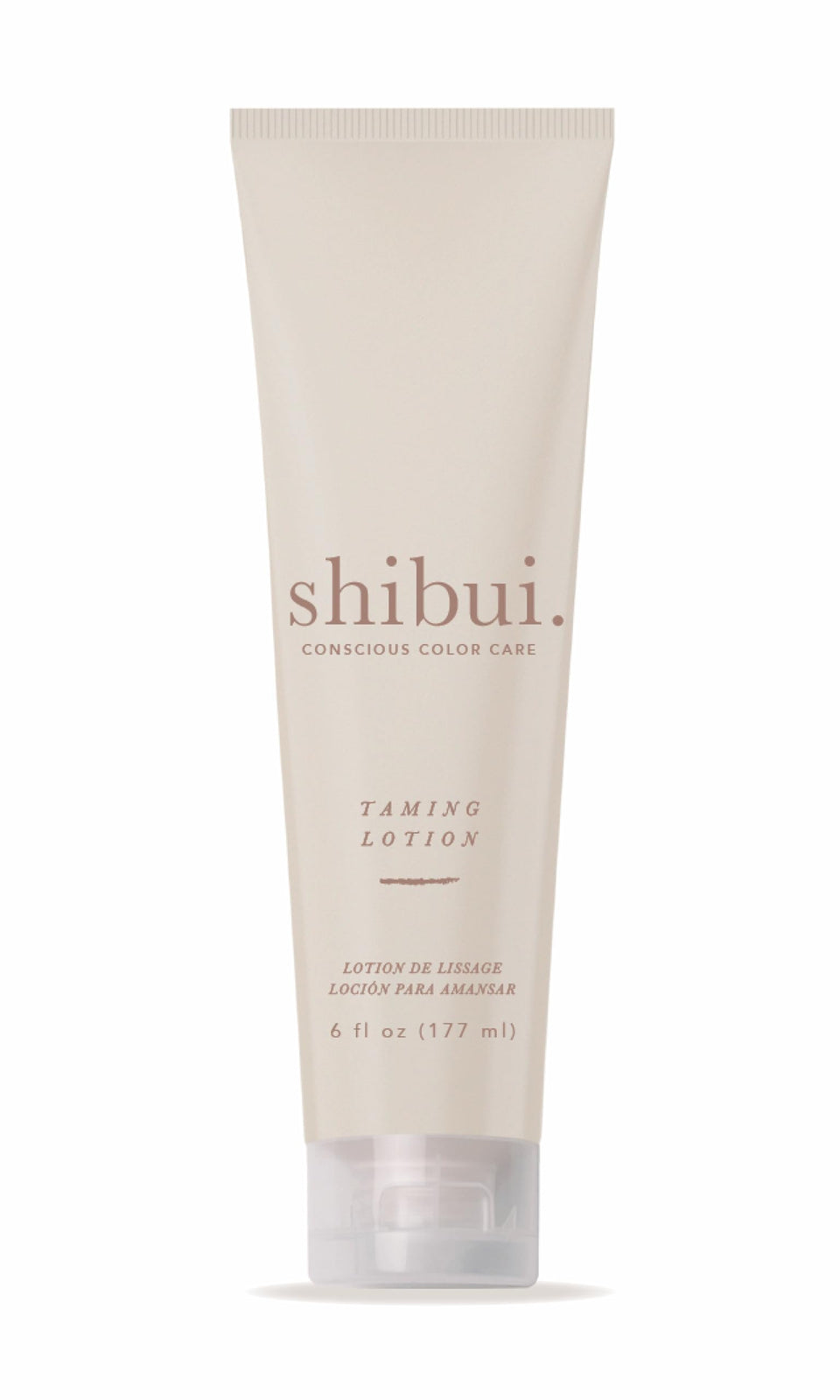 SHIBUI bottle front packaging showing brand and smooth-hair benefit