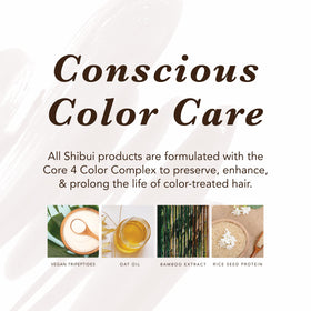 SHIBUI lotion applied during blow-dry illustrating faster drying benefit