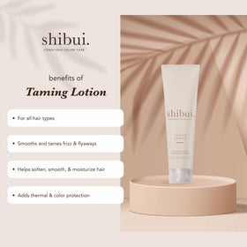 SHIBUI lotion texture on hand demonstrating lightweight slip benefit