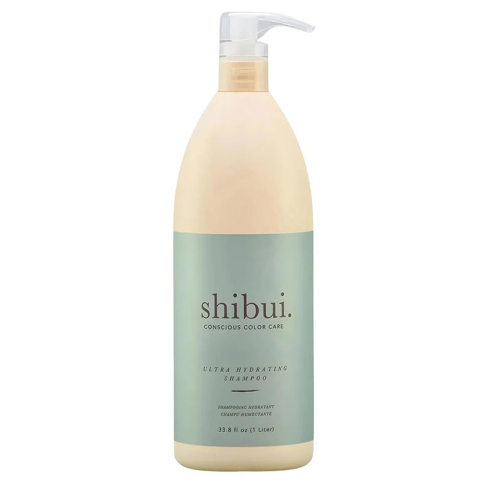 SHIBUI shampoo front packaging shows bottle and label, highlighting size and color protection