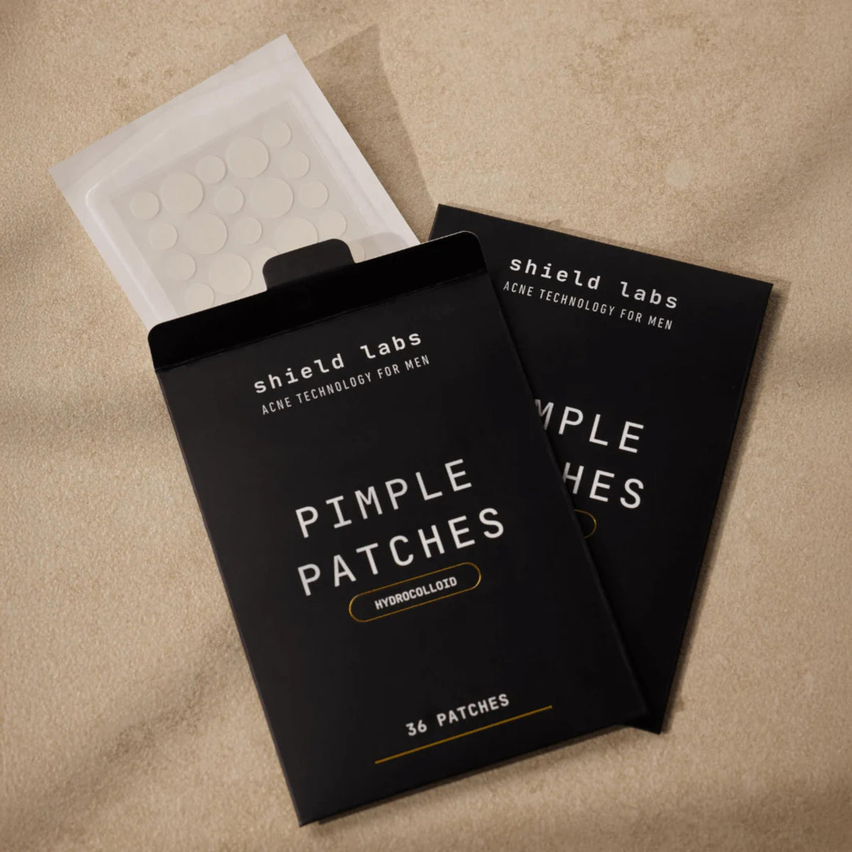 Shield close-up of ultra-thin patch texture demonstrating discreet coverage and secure adhesion