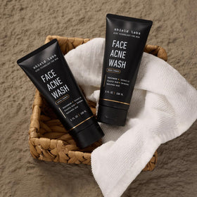 Shield box and product stacked emphasizing FDA-cleared acne claim