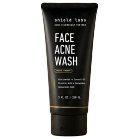 Shield front packaging showing product and clear acne treatment benefits