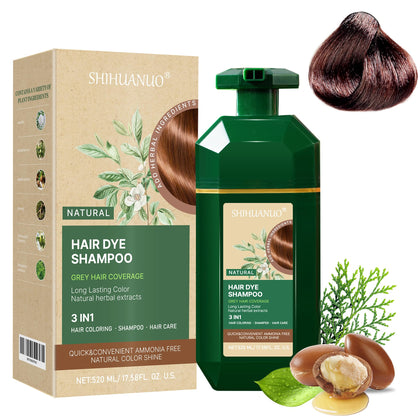 SHIHUANUO front packaging 520ml shows coffee dark brown and size benefit