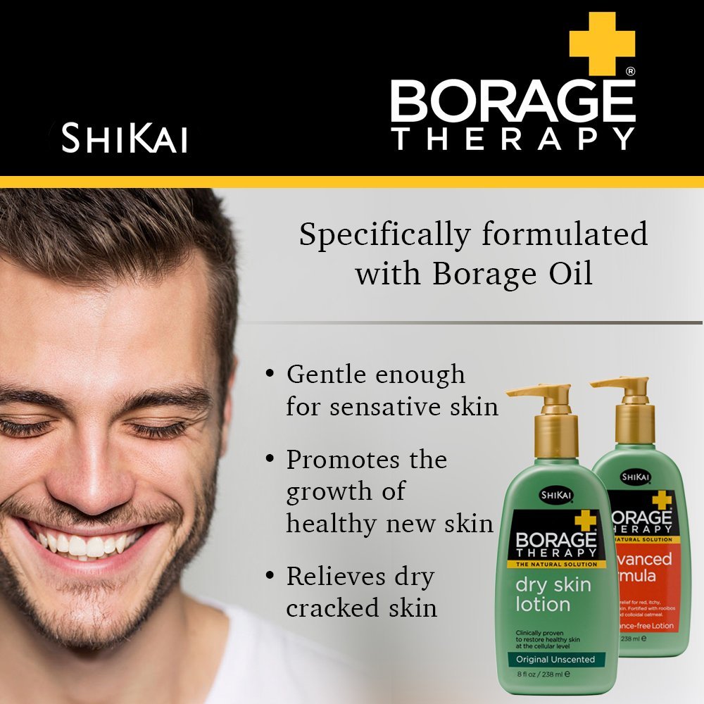 ShiKai ingredient label close-up showing borage oil and soothing components