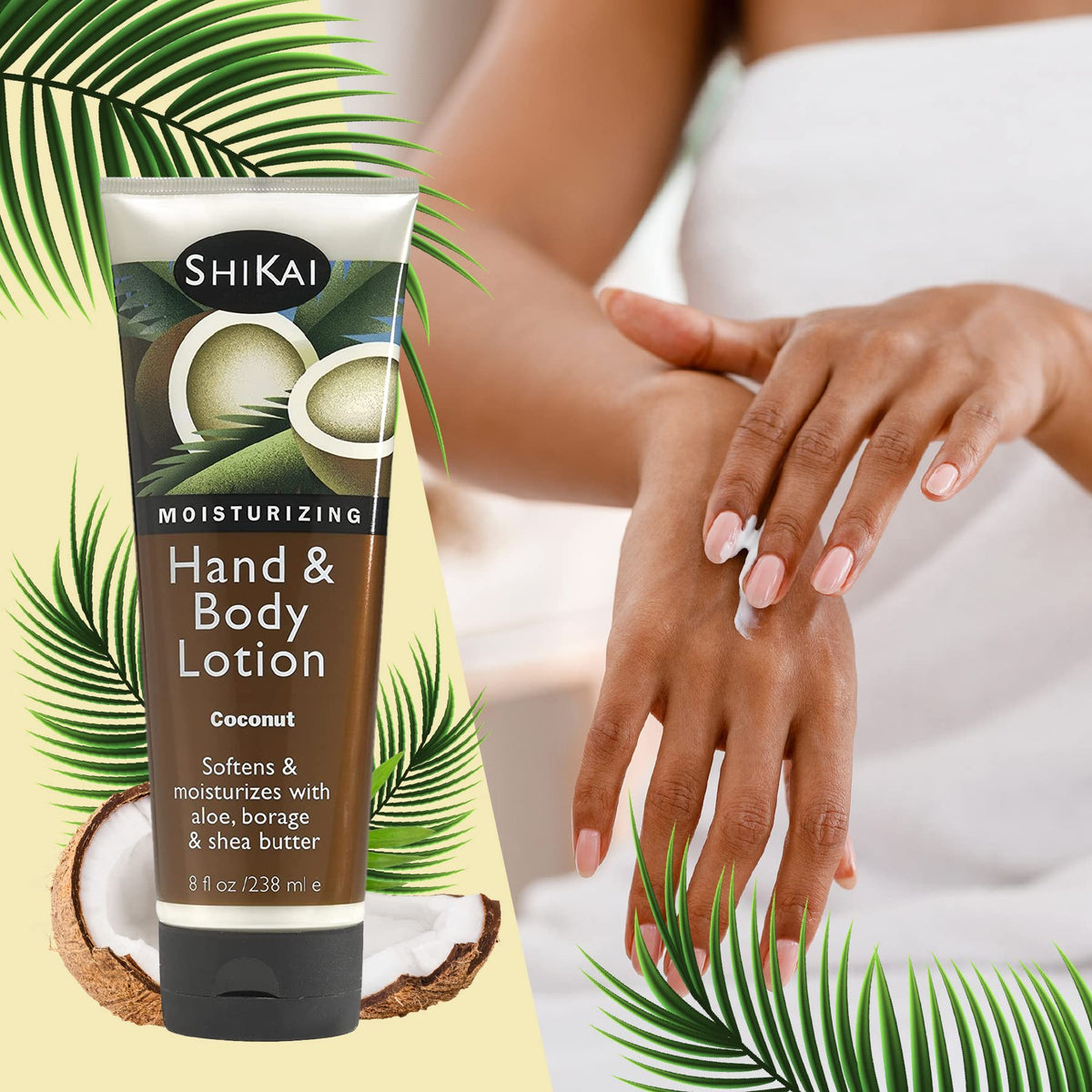 ShiKai applied to hands demonstrating quick moisturization benefit