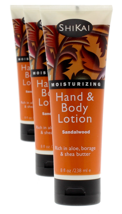 ShiKai front packaging showing sandalwood lotion and benefits