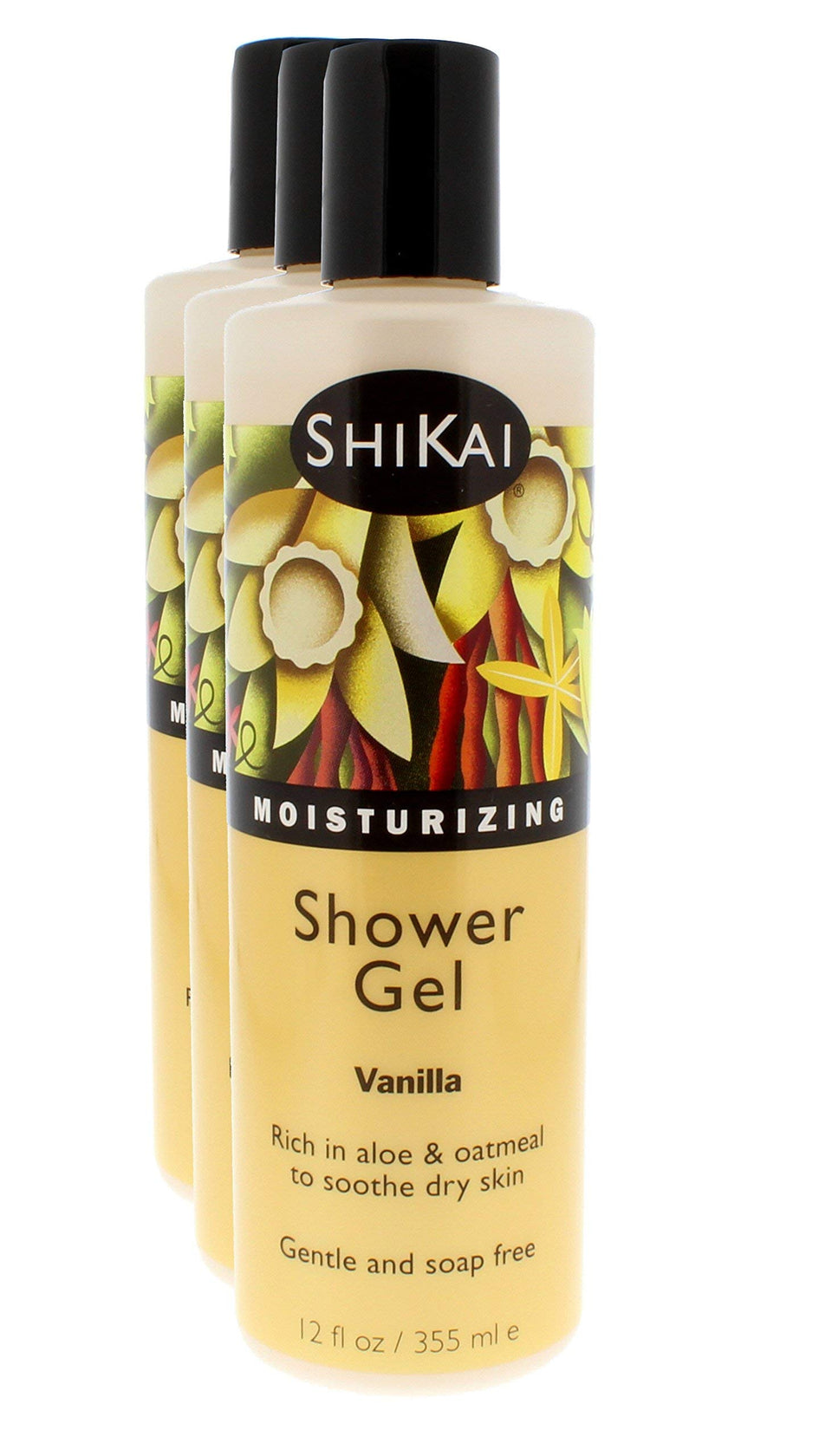 ShiKai front packaging showing vanilla shower gel and hydrating benefits