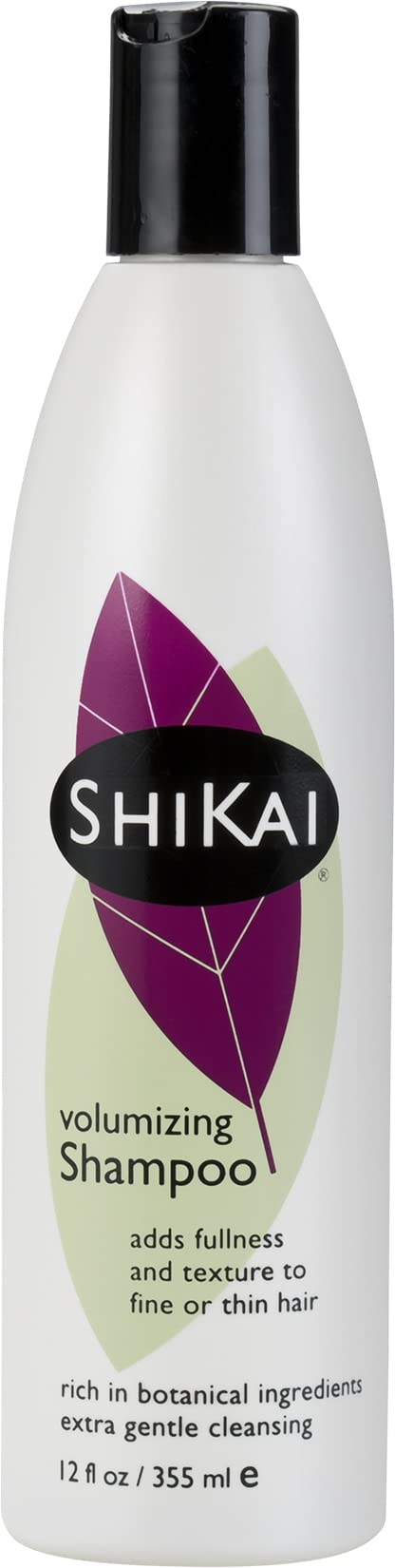 ShiKai front bottle showing label and volumizing benefits