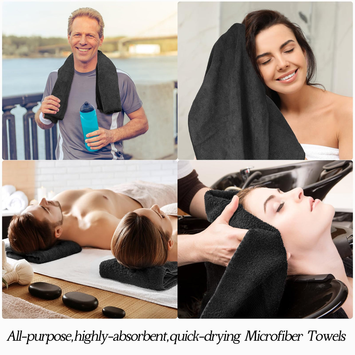 Shimeyao towels on salon station showing professional use and durable quality