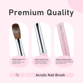 Shine Chance brush bristle close-up highlighting pure Kolinsky taper for precise application