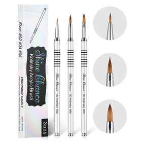 Shine Chance front packaging showing three kolinsky brushes and benefits