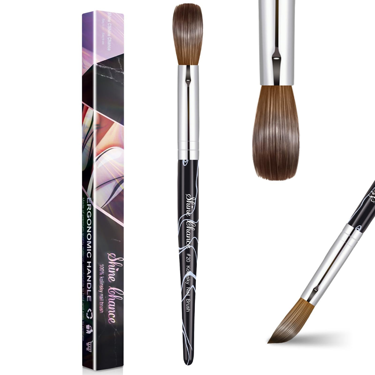 Shine Chance front packaging showing brush and box benefits