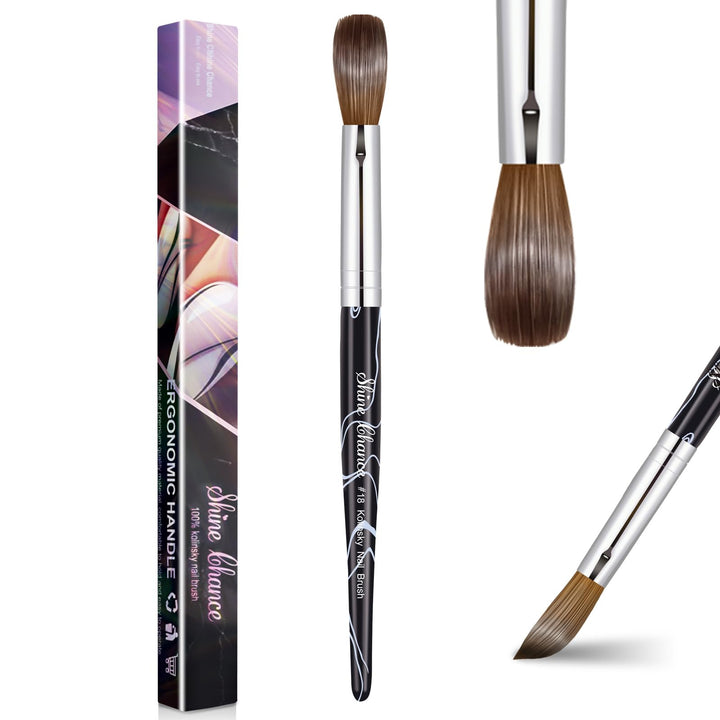 Shine Chance front packaging showing brush in protective box, highlights professional quality