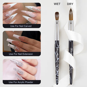 Shine Chance marble-pattern handle detail, provides non-slip comfortable grip for accuracy