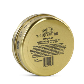 Shiner Gold open jar close-up displaying clay texture and matte benefit