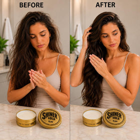 Shiner Gold styling before and after demonstrating added texture and lift
