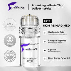 Shining Face application on neck lifestyle shot showing ease of use