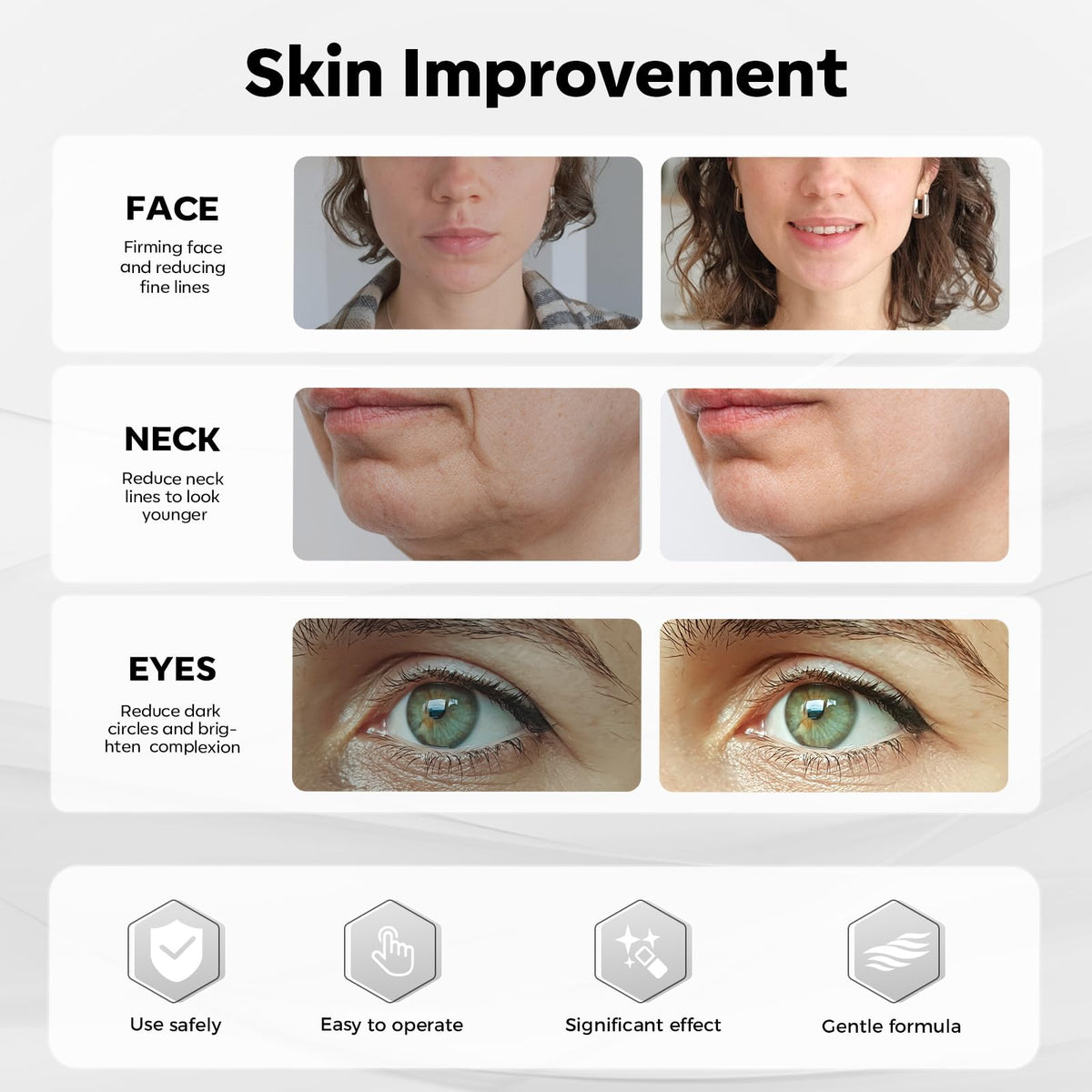Shining Face serum texture on fingertip showing smooth hydration