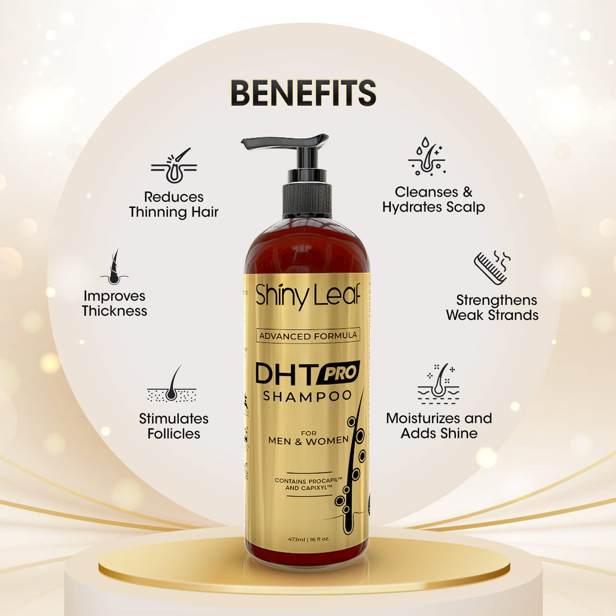Shiny Leaf botanical extracts used as natural DHT blockers