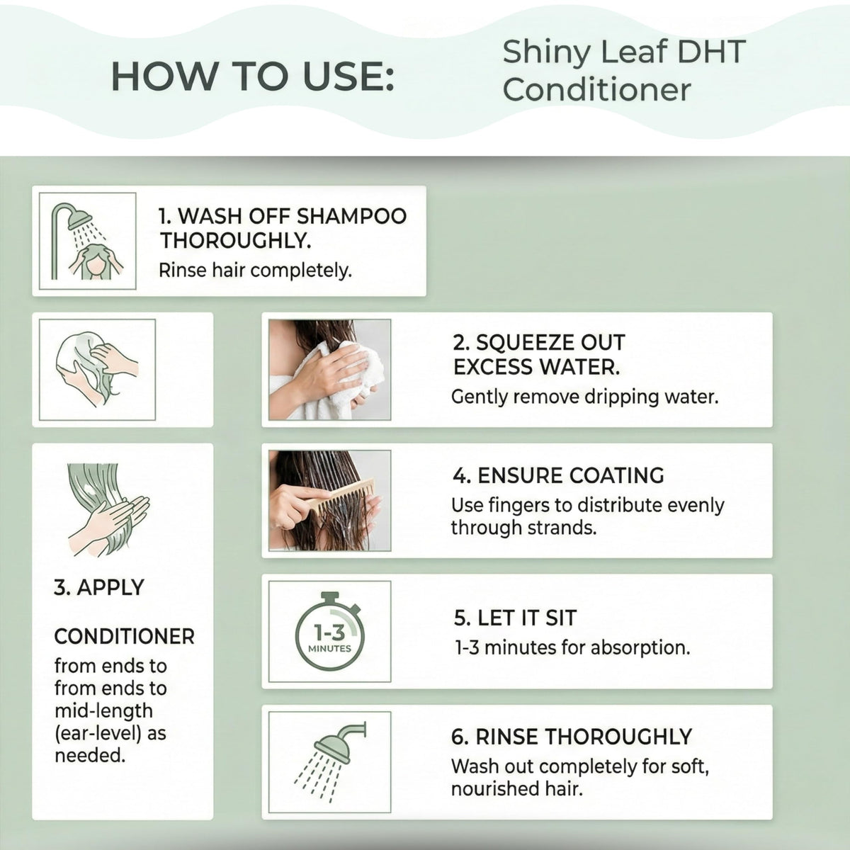 shiny leaf rosemary saw palmetto and castor oil ingredients improving scalp health