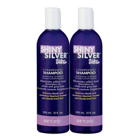 SHINY SILVER front packaging showing two 12 oz bottles and clear product identity
