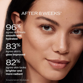 Shiseido cream applied to neck showing upward smoothing benefit
